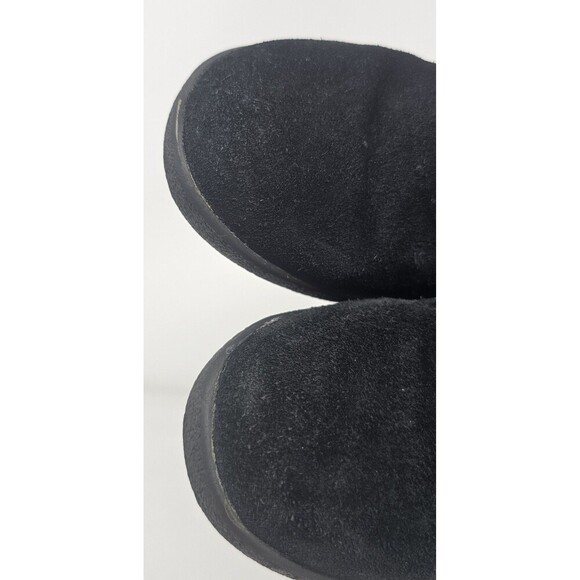 Coach Tulip Women's 5.5B Black Winter Suede Boot Fur Lined Buckle Signature Logo - Picture 2 of 16